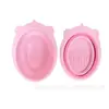 Tigela de Limpeza Dobrável de Silicone para Esponjas de Maquiagem, Beauty Blender, Pincéis de Maquiagem, Ferramenta de Limpeza, Tigela de Limpeza de Silicone Dobrável Oval