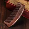 Peine de Sándalo Dorado Natural para Uso en Casa para Mujeres con Cabello Largo, Peine de Sándalo, Peine de Madera Tallada de Doble Cara para Alisar el Cabello
