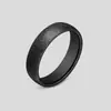 Anillo de acero inoxidable 6 mm arco Cruz de arena perlada Venta caliente transfronteriza Joyería de acero de titanio Moda simple Venta al por mayor directa de fábrica