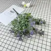 Hierba Rosa de Jade Simulada Decoración de Piso para Hogar Interior Planta Falsa Ramo de Flores Artificiales Arreglo Floral Decorativo