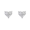 Pendientes Transfronterizos de Plata de Ley S925 para Mujer, Diseño Incrustado de Circonita en Forma de Corazón, Lujo Accesible, Pendientes Personalizados y Exquisitos en Forma de Corazón para Mujer, Pendientes