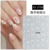Pegatinas para Uñas con Moño 3D Estéreo Cinta Corbata de Moño Francesa Blanco y Negro Rosa Azul Pegatinas para Uñas Decoraciones DIY