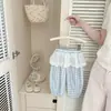 Calças Antimosquito Femininas Verão Algodão Puro Estilo Coreano Moda Bebê Leve Respirável Xadrez Calças Lanterna Infantil Calças Longas