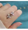 Aretes de Flor de Piedra Ojo de Gato, Clavillos de Pétalos Súper de Hada, Aretes Estilo Verano para Mujer, Temperamento Fresco y Dulce, Incrustados con Diamantes
