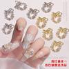 Acessórios de Nail Art Tendência Guirlanda de Natal Laço de Zircônia, Decorações de Unha 3D Pérola de Luxo Leve