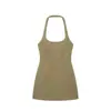 Bestseller transfronterizo de AliExpress primavera 2026 nuevo vestido corto de color liso para mujer con cuello halter 4661204