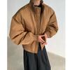 2025 Transfronterizo Amazon Otoño e Invierno Nueva Chaqueta de Algodón Baseball Cuello Alto High Street Chaqueta de Vuelo Abrigo de Algodón Chaqueta Corta para Hombre
