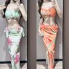 Biquíni Três Peças Estilo Dopamina da Tailândia Sexy Sem Alças Moda Praia de Férias para Mulheres