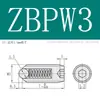 Parafuso de Contas de Vidro de Posicionamento Zac14 Niquelado Bpw3/4/5/6/8/10/12/16 Pistão de Cabeça de Esfera Ultra-Resistente