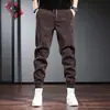 Pantalones para Hombre Marrón Negro Forrados de Polar Engrosados Marca de Moda para Hombre Pantalones Casuales Ligeros 2023 Otoño e Invierno Nuevos Pantalones de Bobina