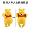 Figurinhas de urso, tigre e porco de plástico - decorações fofas de desenho animado para bolos de aniversário infantis, acessórios de confeitaria e figuras
