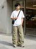 Calças Cargo Largas de Chão com Design Deconstrução Americana Homens Outono Novo Estilo Street Dance Combinando Calças Casuais Soltas Mulheres