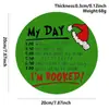 Pingente de Boneco de Neve de Madeira de Natal Transfronteiriço Artesanato Pendurado Decoração de Atmosfera de Natal Placa Redonda Placa de Porta
