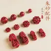 Cuentas Sueltas de Cinabrio Rojo de Alto Contenido Natural Materiales Hechos a Mano para DIY con Cuentas para el Año del Caballo Mineral Original Oro Púrpura Arena Imperial Pequeños Accesorios