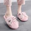 Deseo venta caliente lindo lazo estilo Chanel zapatillas de algodón otoño e invierno hogar nuevo europeo y americano zapatos de confinamiento para el hogar de interior