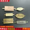 Etiqueta de Etiqueta de Maleta de Metal de Aleación de Zinc para Bolso de Mano Bolsa de Cuero Hueca Herrajes Galvanizados con Laca Etiqueta para Caja de Regalo