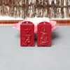 Pingentes de Tag de Cinnabar com os Doze Signos do Zodíaco e Oito Deuses Guardiões Atacado Areia de Cristal Vermelho de Alto Teor Pingentes de Buda dos Anos de Nascimento do Zodíaco