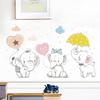 Novo FX-D138 três jogando elefante balão guarda-chuva corredor do quarto comercial Parede embelezando adesivos de parede decorativos