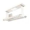 Diretamente do fabricante, varal de roupas vertical e horizontal ajustável por controle remoto para varanda de casa, reforçado e reforçado, controlado por voz, totalmente automático para secar roupas e edredons