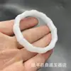 Pulsera de jadeíta en verde espinaca, pulsera de jade Dongling, pulsera de imitación de jade blanco con juntas de bambú, pulsera unisex, artículos de mercado callejero, regalo