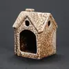 Casa Pequena de Cerâmica Decoração de Jardim ao Ar Livre Ninho de Hamster Enfeites Madeira Sagrada Peruana Bandeja Suporte para Queimar Sálvia