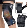 Rodillera deportiva de compresión envolvente transfronteriza para correr, fitness, bádminton, correa anti-esguince, soporte de rodilla, protector de pierna de nailon transpirable