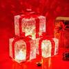 Caixa de presente luminosa da cabeça da pilha do Natal que dobra a caixa de presente luminosa da janela do ano novo Decorações do Natal Presente do Natal