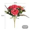Suministro Transfronterizo de Aliexpress Ramo de Flores Artificiales Dalia de Coral de 7 Pétalos Decoración para Sala de Estar del Hogar Flor de Seda Artificial