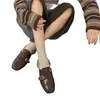 Pantuflas peludas de suela plana, medias pantuflas de punta cerrada, calzado de exterior para mujer, nuevo estilo otoño e invierno, mules sin talón, zapatos pequeños de cuero, pantuflas de algodón