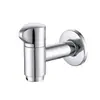 Grifo para Fregadero de Baño de Cobre Color Gris Metalizado, Apertura Rápida, Monomando Frío, Grifo de Agua para Balcón, Boquilla Doméstica Antisalpicaduras