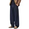 Nuevos Jeans Lavados para Hombre Estilo Americano Antidesvanecimiento Moda Tendencia Sueltos Rectos Casuales Pantalones Largos de Mezclilla para Hombre