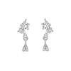 Brincos de prata esterlina S925 Beating Note para mulheres Simples All-match High-end Sense Exquisite Pequenos furos para orelhas Brincos grátis