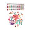 Tema Festa de Aniversário de Monstro de Desenho Animado Prato de Papel Descartável Decoração de Festa do Zoológico Copo de Papel Guardanapo Faca Garfo Colher Refeição