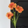 Flor artificial de tulipán de tres cabezas de película 3D para decoración de escenas de boda, decoración de alta gama para el hogar, flor artificial para comercio exterior, flor artificial