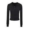 Sudadera corta con capucha y manga larga para mujer, nueva colección otoño 2026, estilo retro americano, color liso, corte ajustado, cárdigan deportivo con cremallera