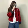 2026 Novo Estilo Top Bordô Botonê Estilo Chinês, Casaco Curto de Tweed Super Estiloso para Mulheres, Outono e Inverno