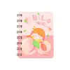 Cuaderno de Espiral de Dibujos Animados Creativos Estudiante Mini Portátil Pequeño Cuaderno Chica Linda Bolsillo Cuaderno de Estudio Papelería