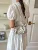 Bolsa Transfronteiriça de Verão Doce com Bolinhas para Mulheres 2026 Nova Tendência Moda Bolsa Transversal com Toque de Luxo, Bolsa de Ombro Único para o Dia a Dia