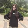 Sudadera con capucha bordada estilo americano de peso pesado para mujer, marca de moda Otoño e Invierno, sudadera con diseño genial, chaqueta holgada con forro polar para pareja