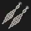 Brincos de Noiva Japoneses e Coreanos Pinos de Orelha com Strass Presilhas de Orelha Brincos de Cristal Brincos de Fecho de Orelha Brincos para Vestido de Noiva E484
