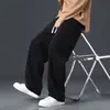 Pantalones de chándal grises para hombre, verano, finos, holgados, rectos, marca de moda, pierna ancha, primavera y otoño, deportivos, casuales, largos