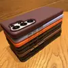 Funda de teléfono con patrón tejido de tela tecnológica adecuada para Samsung s26ultra s25ultra funda protectora anticaídas de cobertura total 24