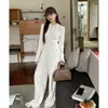 Nuevo conjunto de dos piezas de moda para mujer: top con capucha tipo jersey de otoño y pantalones casuales holgados de pierna ancha