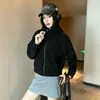 Sudadera Polar para Mujer Otoño e Invierno 2025 Nuevo Top Súper Holgado Scuba con Capucha Chaqueta Cárdigan de Terciopelo Austriaco