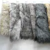 Dos Tonos Pelo Alto y Bajo Visón Terciopelo Imitación Visón Felpa Visón Norteamericano Felpa Engrosada Cuello de Chaqueta Tejido de Rizo
