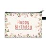 Bolsa de Monedas Grande Feliz Cumpleaños para Mujer 2025 Nueva Urbana Simple Bolsa de Almacenamiento para Cosméticos
