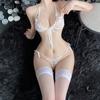 Boas Notícias para Gordinhas, Lingerie Sexy Plus Size, Conjunto de Renda de Três Peças, Lingerie Sexy Pequena com Abertura nos Seios, Dropshipping 2056