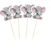 Adornos para pastel de elefante 10 piezas decoración de fiesta palillos de fruta desechables insertos para bocadillos de cóctel