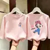 Camisetas básicas da moda e fofas estilo coreano para crianças, para primavera e outono, camiseta de manga longa da moda, novidade outono 2026, para meninas