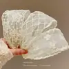 Diadema de Encaje de Verano Estilo Coreano de Malla Ancha Accesorio para el Cabello de Dama Diadema Retro para Lavarse la Cara para Cubrir el Cabello Blanco Adorno para la Cabeza para Mujeres